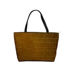 Anstract Gold Golden Grid Background Pattern Wallpaper Classic Shoulder Handbag