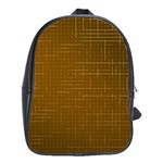 Anstract Gold Golden Grid Background Pattern Wallpaper School Bag (Large)