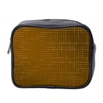 Anstract Gold Golden Grid Background Pattern Wallpaper Mini Toiletries Bag (Two Sides)