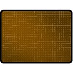 Anstract Gold Golden Grid Background Pattern Wallpaper Two Sides Fleece Blanket (Large)