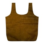 Anstract Gold Golden Grid Background Pattern Wallpaper Full Print Recycle Bag (L)