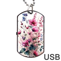 Flora Floral Flower Petal Dog Tag USB Flash (Two Sides) from UrbanLoad.com Back