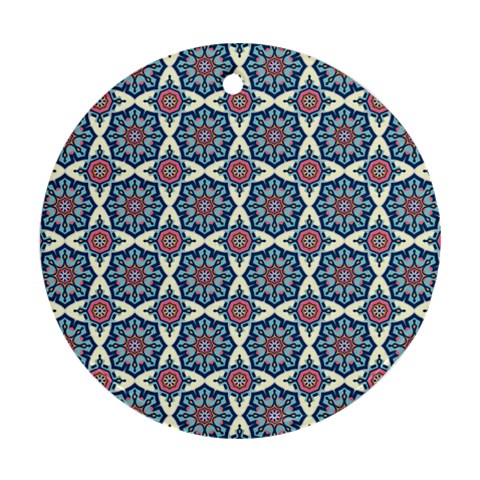 Abstract Mandala Seamless Background Texture Round Ornament (Two Sides) from UrbanLoad.com Front