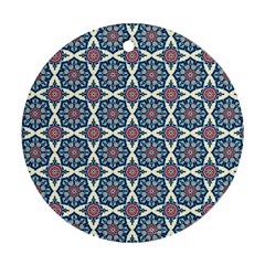 Abstract Mandala Seamless Background Texture Round Ornament (Two Sides) from UrbanLoad.com Back