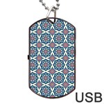 Abstract Mandala Seamless Background Texture Dog Tag USB Flash (Two Sides)