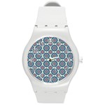 Abstract Mandala Seamless Background Texture Round Plastic Sport Watch (M)