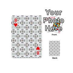 Background Pattern Retro Vintage Playing Cards 54 Designs (Mini) from UrbanLoad.com Front - Heart8