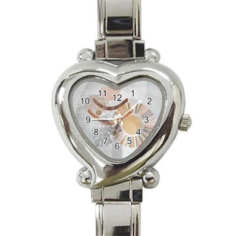 Boho Background Leaves Botanical Heart Italian Charm Watch from UrbanLoad.com Front