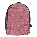 Sweet Emoji Canvas Print Pattern School Bag (Large)