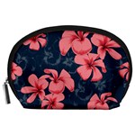 5902244 Pink Blue Illustrated Pattern Flowers Square Pillow Accessory Pouch (Large)