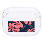 5902244 Pink Blue Illustrated Pattern Flowers Square Pillow Hard PC AirPods Pro Case