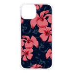5902244 Pink Blue Illustrated Pattern Flowers Square Pillow iPhone 13 TPU UV Print Case