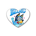 super bluey Rubber Coaster (Heart)