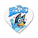 super bluey Dog Tag Heart (One Side)