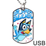 super bluey Dog Tag USB Flash (One Side)
