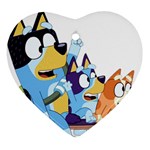 bluey Heart Ornament (Two Sides)
