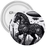 Steampunk Horse  3  Buttons