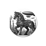 Steampunk Horse  Magnet 3  (Round)