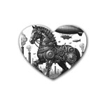 Steampunk Horse  Rubber Coaster (Heart)