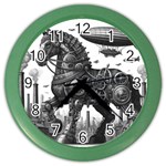 Steampunk Horse  Color Wall Clock