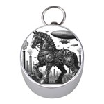 Steampunk Horse  Mini Silver Compasses