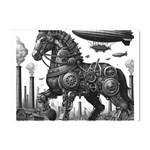 Steampunk Horse  Crystal Sticker (A4)