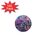 Pink Swirls Flow 1  Mini Buttons (100 pack) 