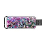 Pink Swirls Flow Portable USB Flash (Two Sides)