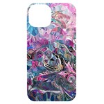 Pink Swirls Flow iPhone 14 Black UV Print Case