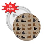 Cat Pattern Texture Animal 2.25  Buttons (10 pack) 
