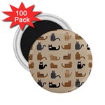 Cat Pattern Texture Animal 2.25  Magnets (100 pack) 