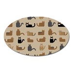 Cat Pattern Texture Animal Oval Magnet