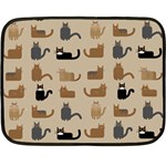 Cat Pattern Texture Animal Fleece Blanket (Mini)