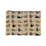 Cat Pattern Texture Animal Cosmetic Bag (Large)