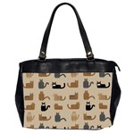 Cat Pattern Texture Animal Oversize Office Handbag (2 Sides)