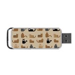 Cat Pattern Texture Animal Portable USB Flash (Two Sides)
