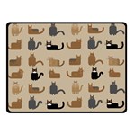 Cat Pattern Texture Animal Two Sides Fleece Blanket (Small)