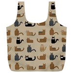 Cat Pattern Texture Animal Full Print Recycle Bag (XL)