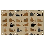 Cat Pattern Texture Animal Banner and Sign 7  x 4 