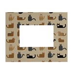 Cat Pattern Texture Animal White Tabletop Photo Frame 4 x6 