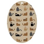 Cat Pattern Texture Animal UV Print Acrylic Ornament Oval