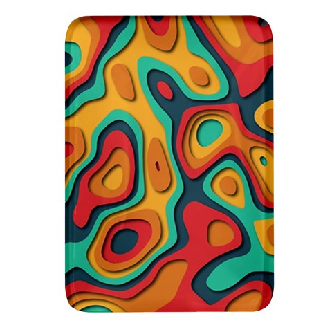 Paper Cut Abstract Pattern Rectangular Glass Fridge Magnet (4 pack) from UrbanLoad.com Front