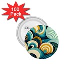 Wave Waves Ocean Sea Abstract Whimsical 1.75  Buttons (100 pack) 