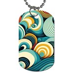 Wave Waves Ocean Sea Abstract Whimsical Dog Tag (Two Sides)