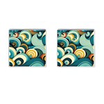 Wave Waves Ocean Sea Abstract Whimsical Cufflinks (Square)