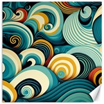 Wave Waves Ocean Sea Abstract Whimsical Canvas 16  x 16 