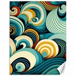 Wave Waves Ocean Sea Abstract Whimsical Canvas 18  x 24 