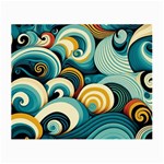 Wave Waves Ocean Sea Abstract Whimsical Small Glasses Cloth (2 Sides)