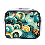 Wave Waves Ocean Sea Abstract Whimsical Mini Toiletries Bag (One Side)