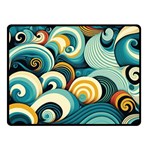 Wave Waves Ocean Sea Abstract Whimsical Two Sides Fleece Blanket (Small)